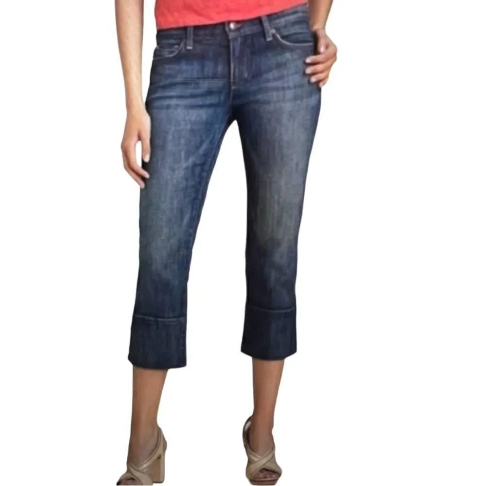 JOE’S Women’s Socialite Kicker Cropped Denim Jeans Blue Size 27